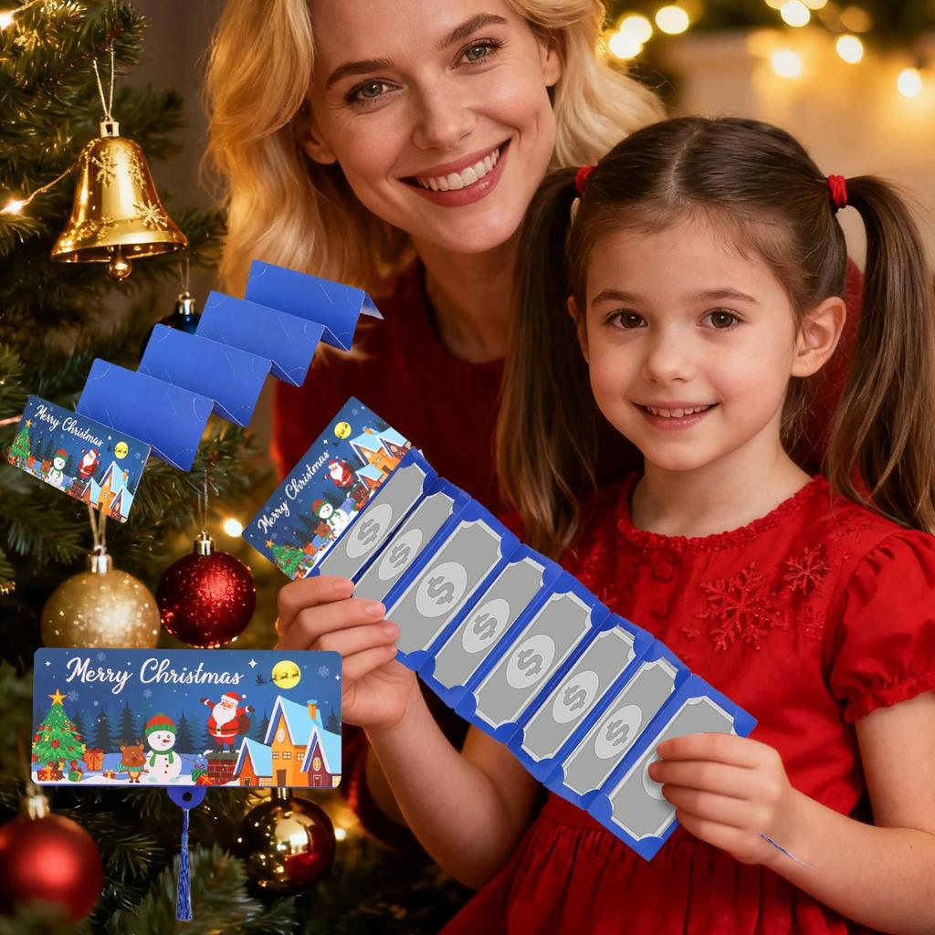 Рождественские держатели для денег Рождественская вечеринка Держатель для денег Складные Праздничные Карточки для подарков на вечеринку С кисточкой Для мальчиков Девочек Детей Мамы Подростка