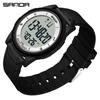 SANDA Ultra-thin Single Movement Waterproof Luminous Electronic Watch Trendy Fashion Wristwatch