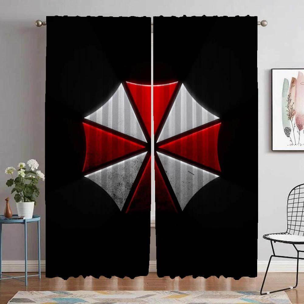 Umbrella Shades Elegant Room Curtains for Living Room Halloween Decoration Blackout Curtain Partition Home Interior Curtains