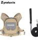 Pet Backpack Harness for Outdoor Walking with Dog Leash & Chest Strap for Small Medium Dogs - Travel Carrier with Secure Closure and Comfortable Fit