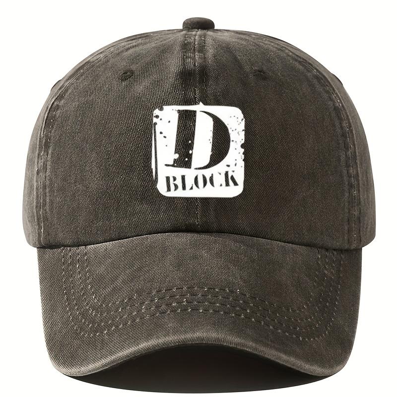 Retro Baseball Cap Curved Brim Hip-hop Hat Curved Brim Letter Print Washed Soft Top Baseball Cap Adjustable