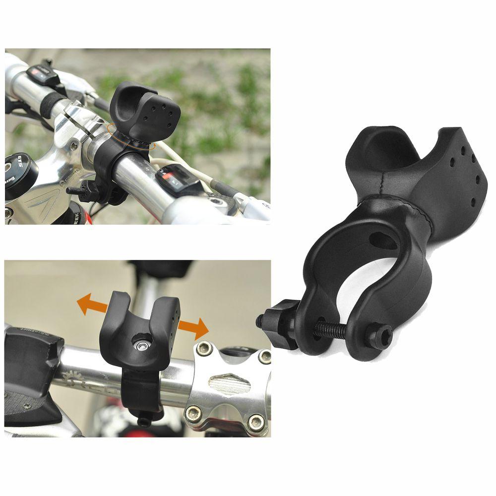 8PCS 360 Degree Rotation Bike Flashlight Mount Plastic Bicycle Flashlight Clip Electric Wheelchair
