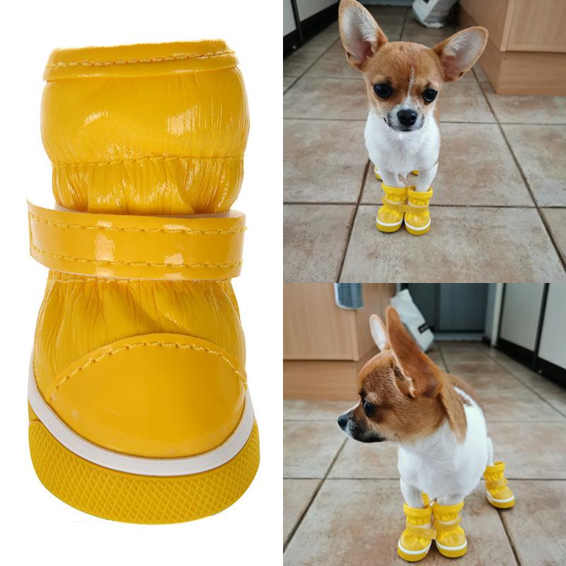 Winter Pet Dog Shoes For Small Dogs Warm Fleece Puppy Pet Shoes Waterproof Dog Snow Boots Chihuahua Yorkie Shoes Pet Products