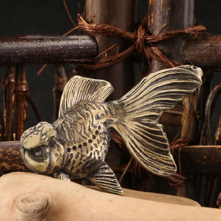 Металлическая миниатюрная фигурка осетра, антикварная скульптура животного, декоративное произведение искусства, украшение для полки, стола, для подарка
