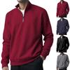 Men's Pullover Long Sleeved Stand Up Collar Sweatshirt Casual Cut Height Collar Lamb Wool Base Shirt