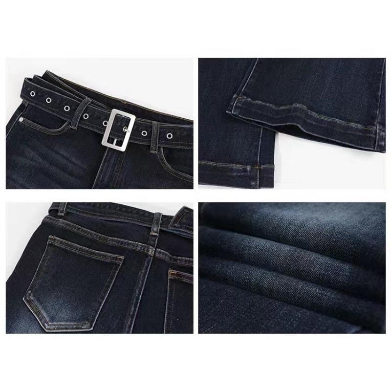 Женские джинсы с высокой талией, винтажная стирка, расклешенные, Y2K, bootcut, широкие, джинсовые брюки, стритвир