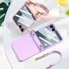 GKK For Samsung Galaxy Z Flip7 5G Case with Wrist Strap/Hinge Protection PC+Tempered Glass Slim Phone Cover