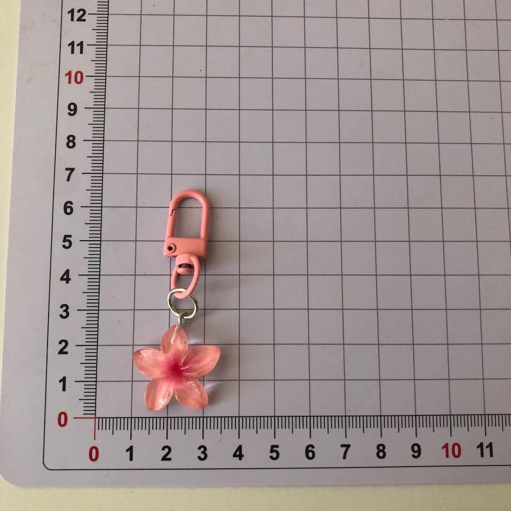 Resin Colorful Flower Keychain Sweet Earphone Case Pendant New Mini Keychain Student