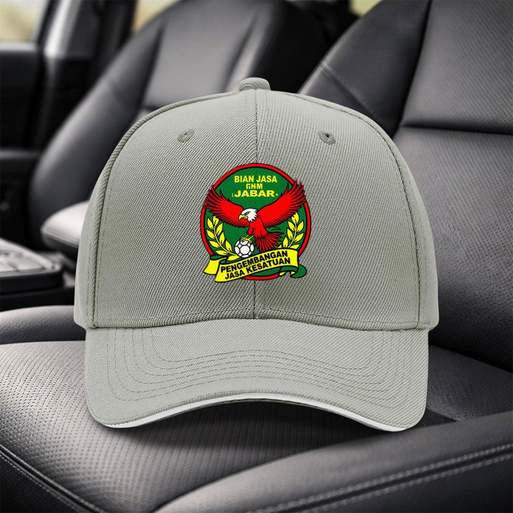 Indonesian JABAR Eagle Baseball Cap Black Adjustable Duckbill Hat Unisex Outdoor Sports Cap