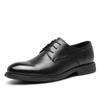Professional Men'S Shoes Business Elegant Gentleman Shoes Lace-Up Simple Leather Shoes British Style First Layer Cowhide Dress Wedding Shoes