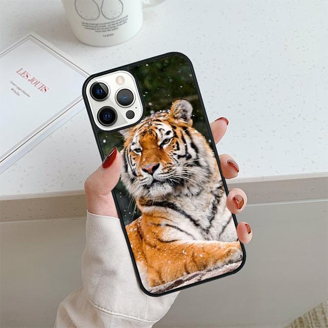 Tiger Phone Case For iPhone 17 Air 13 12 14 15 16  Cover For Apple iPhone 17 Air 14 15 16 Pro Max 6S Plus Coque