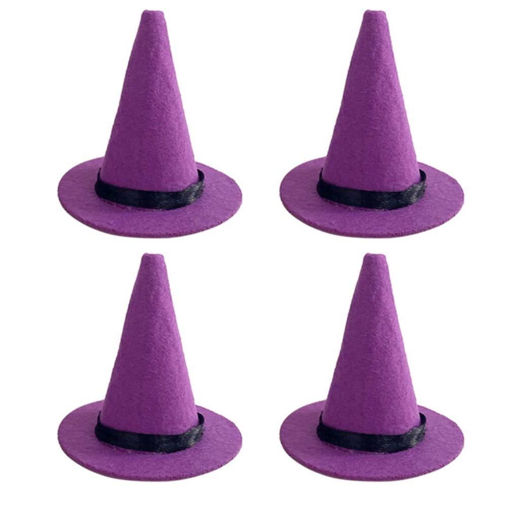 4PCS Party Supplies Miniature Witch Hat Halloween Prop Small Hats  Halloween Decoration
