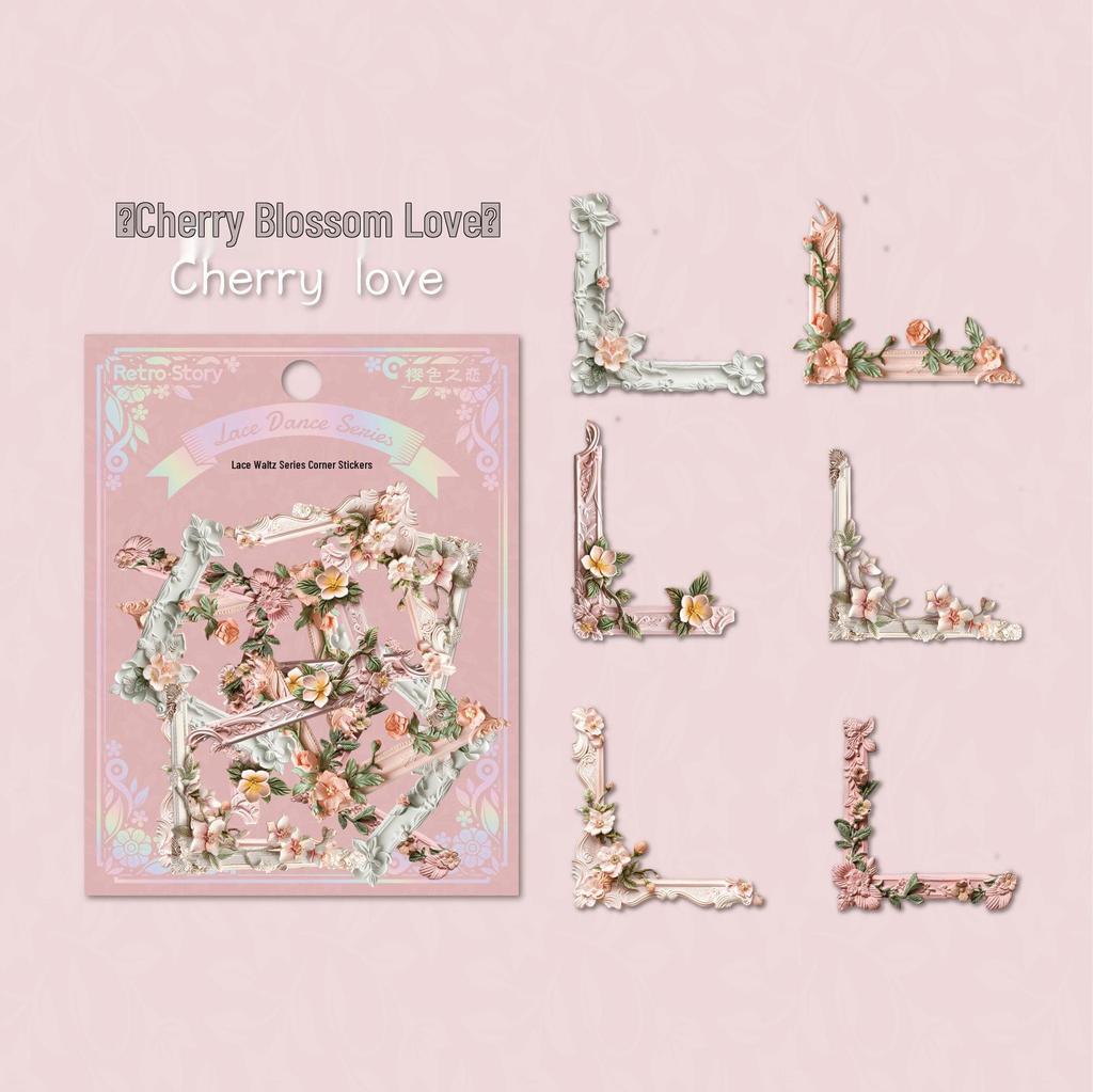 РетроИстория Сделай сам Угловые наклейки с декором из роз