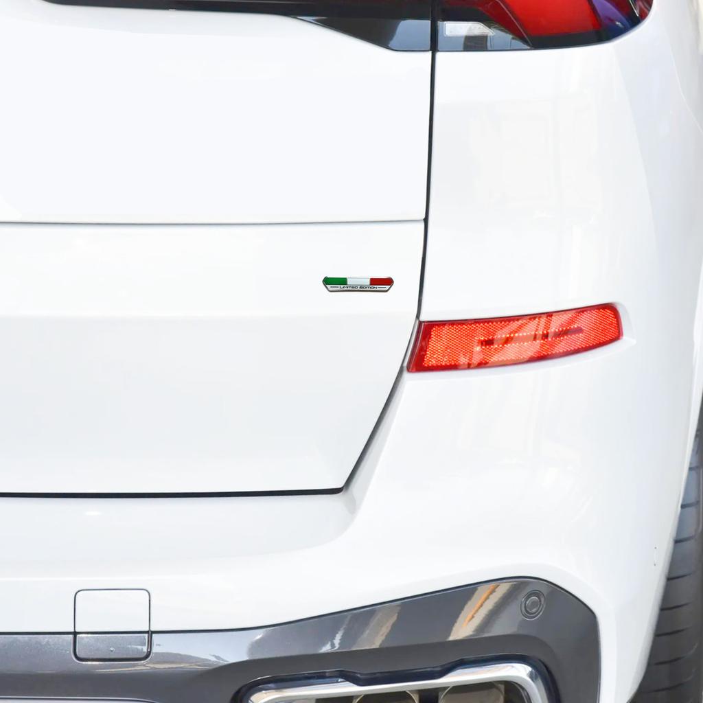 Limited Edition Italy National flag Aluminium Adhesive Emblem Rear Trunk Badge Fender Sticker Body Decal car emblem