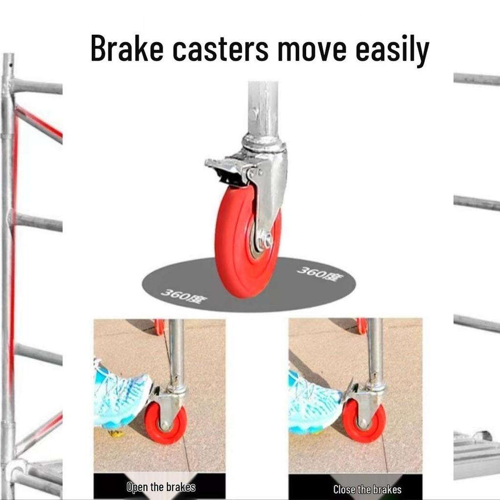 Multifunctional Mobile Folding Scaffold with Full Set of Accessories
