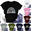 Women's Casual Short Sleeve Easter Printed Round Neck Short Sleeve T-Shirt Top