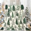 Christmas tree blanket watercolor green forest soft blanket suitable for winter home chair sofa bed gift for family and friends