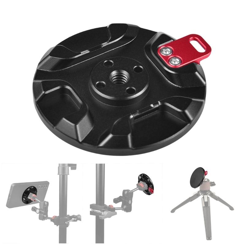Aluminum Magnetic Phone Holder Base 1/4 Interfaces Phone Mount Base Upgrades for Vloggings And Live Streaming On Tripods