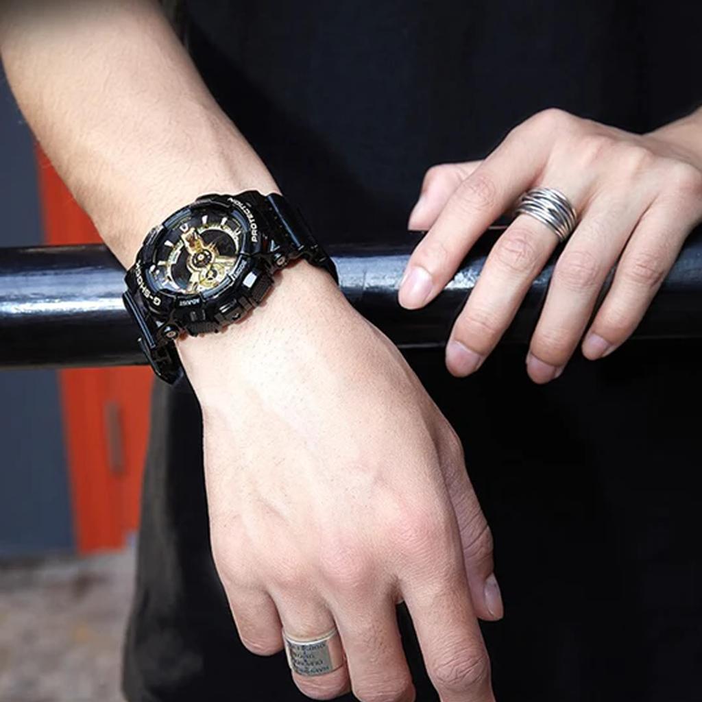 G-Shock Водонепроницаемые 200М Кварцевый Механизм Ремешок из Смолы Часы Мужские Черные GA-110GBX-1APR