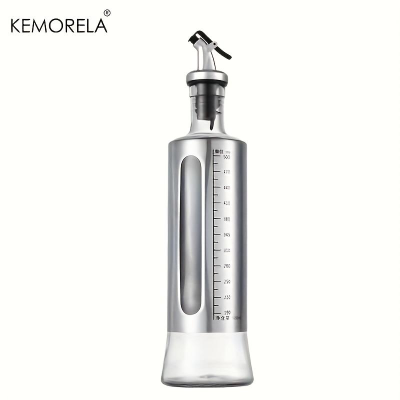 1/2PCS Glass Oil Bottle Olive Oil Dispenser Switch with Scale Sauce Seasoning Container Kitchen Outdoor Barbecue Supplies