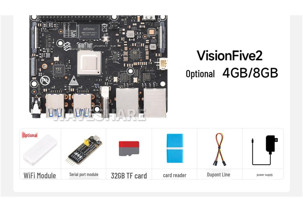 SaiFang VisionFive2: Хост на базе Linux с RISC-V, интегрированным 3D-GPU и несколькими комплектами