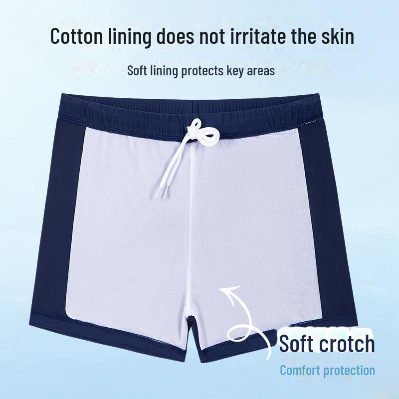 Boys' Personalized Swimming Trunks for Ages 4-12 - Professional Training Swimwear with Letter Printing