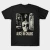 Мужская черная футболка с принтом Alice In Chains, без выреза, термотрансферный принт, хлопковая футболка