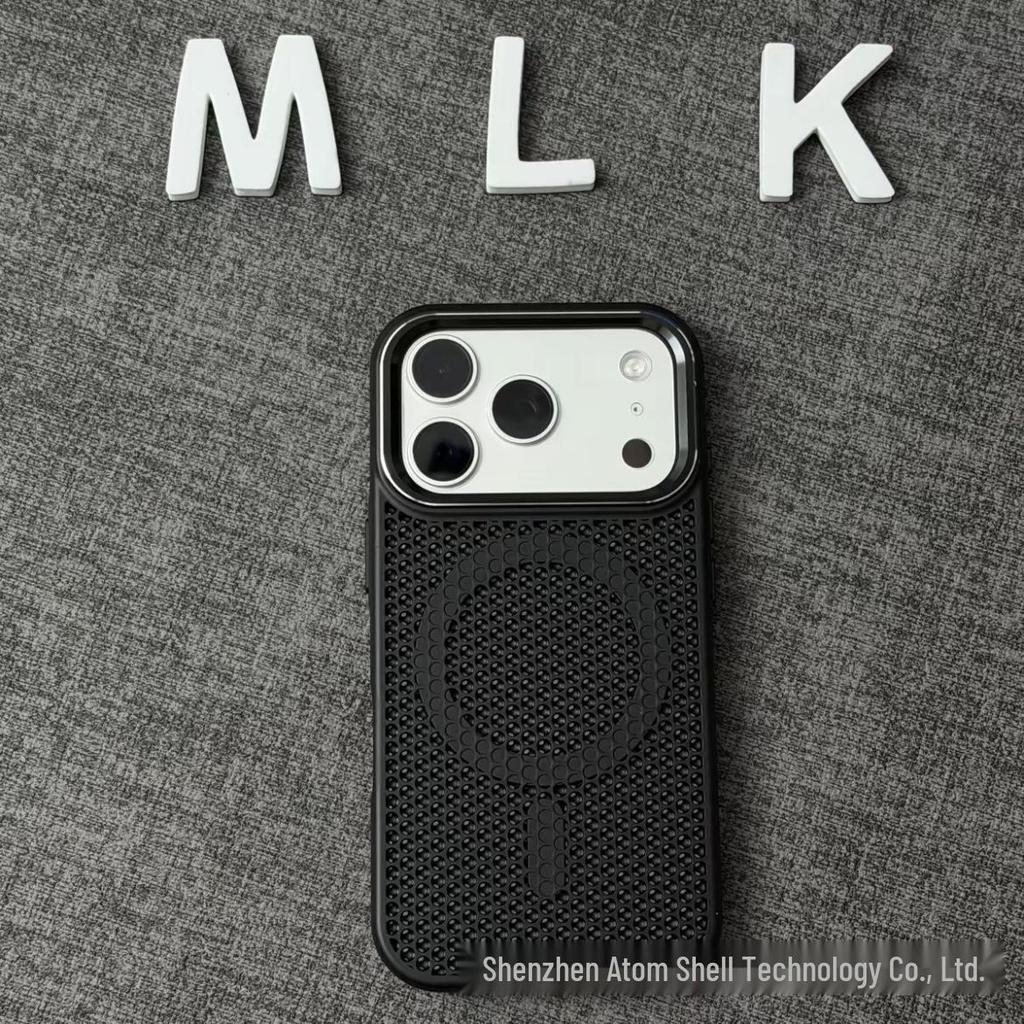 Магнитный чехол iPhone 17 Pro Max с сотовой структурой для рассеивания тепла - Ударопрочная летняя версия