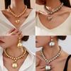 Accessories Big Bead Punk Collar Collarbone Chain Hot Selling Geometric Beads Beaded Necklace Women