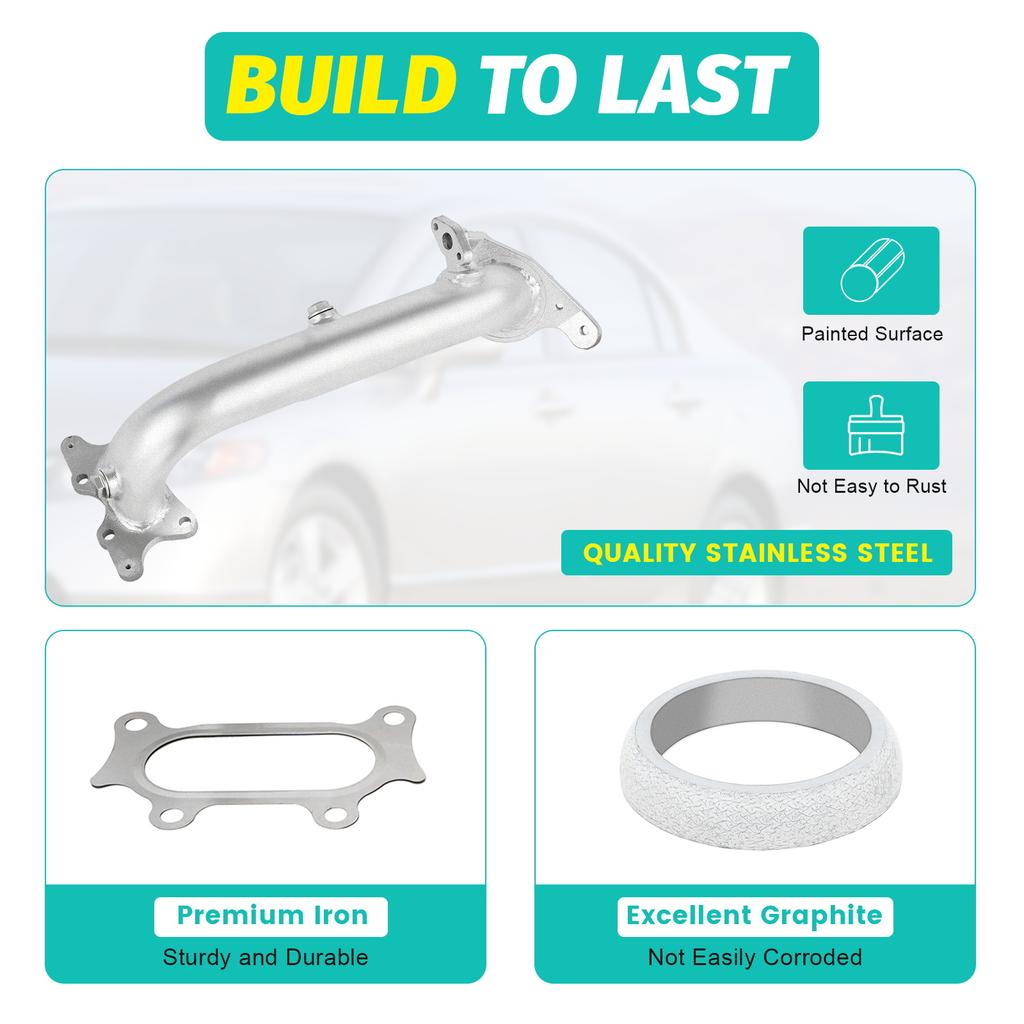 Выпускной коллектор из нержавеющей стали T-304 JDM Racing Header для Honda Civic 1.8L 06-11 Увеличение мощности