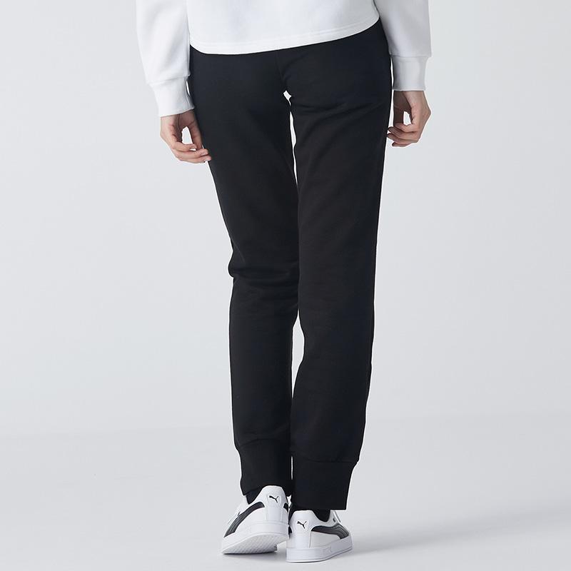 Puma Беговые тренировки на флисовой подкладке, дышащие повседневные длинные брюки, женские брюки, черные 586548-01
