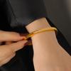 MeiShiDuo Легкая Роскошь Циркон Позолоченный Открытый Браслет-Манжета - Модный, Универсальный, Китайский Стиль Дизайна.