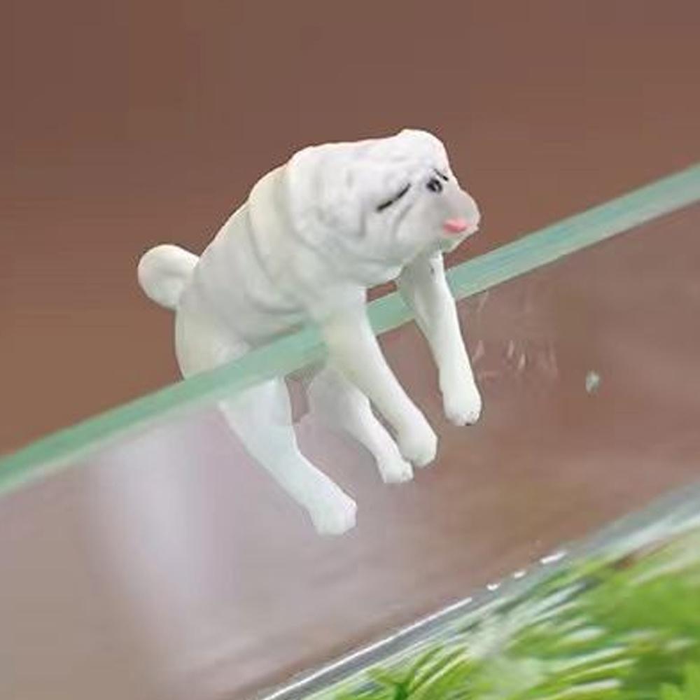 1 шт. Новая фигурка собаки, украшение для ландшафта аквариума, украшение края круглого аквариума, японский досуг, креативный ландшафт.