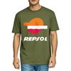 Смешная футболка Streetwear Мягкая хлопковая футболка Логотип Repsol на черной футболке Взрослая футболка с коротким рукавом Аниме Минималистичная футболка Короткая