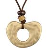 Leather Necklace for Women Boho Choker Necklace Long Cord Leather Pendant Bohemian Neckalce Vintage Alloy Pendant Leather Rope Necklace Wooden