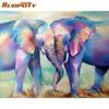 RUOPOTY Frameless Diy Paint By Numbers Animals Kit Acrylic Wall Art Picture By Numbers Canvas Painting For Home Decoration Arts