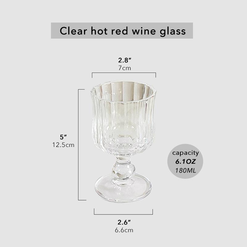Старинные модные бокалы для горячего красного вина, элегантная стеклянная посуда для домашнего бара, свадебной вечеринки, 1 шт., винтажные стаканы для питья