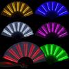 Светодиодный большой складной веер, Светящийся веер, Реквизит для танцев на сцене, Складной веер, Хэллоуин, Рождественский декор