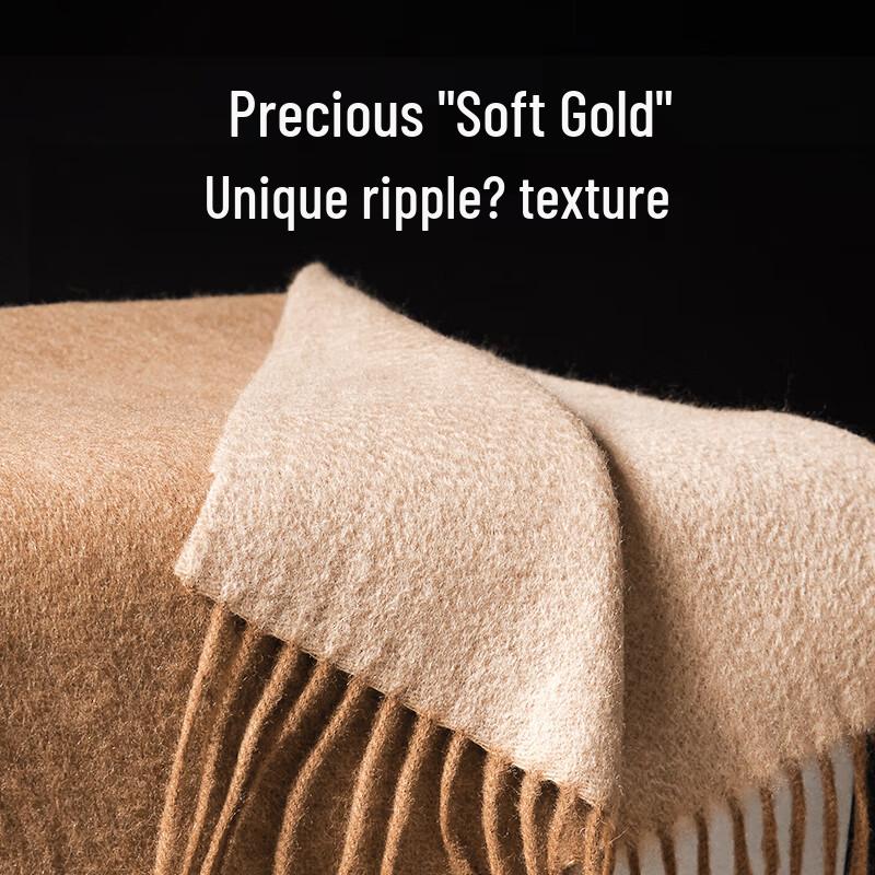 LENGKEORL Women's Double-Sided Cashmere Wool Blend Scarf