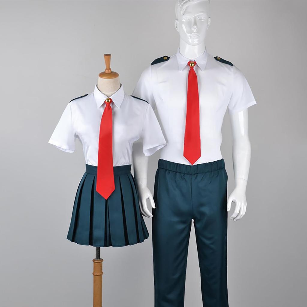 [Milky Time] My Hero Academia Cosplay Anime Uniform Wig for Halloween (Skirt Set, Size L)
