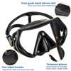 Snorkel Mask Swimming Goggles Scuba Diving Silicone Skirt Tempered Glass Len Wide View Training With Nose Cover Adjustable Strap