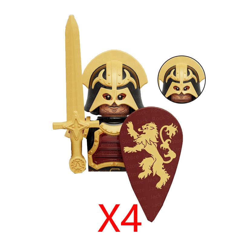 Военные Строительные Блоки Фигурки Солдат Подарки Игрушки Серия Кино Фантастика Средневековый Рыцарь Легион Оружие Щит Флаг MOC