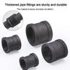 Новые черные фитинги для труб ковкий чугун 1/2'' 3/4'' 1'' Резьбовой угольник для соединения труб Сантехнический фитинг для труб