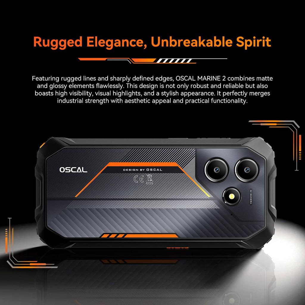 Blackview OSCAL MARINE 2 Rugged Smartphone Unisoc Tiger T615 90Hz 8GB 256GB 11000mAh