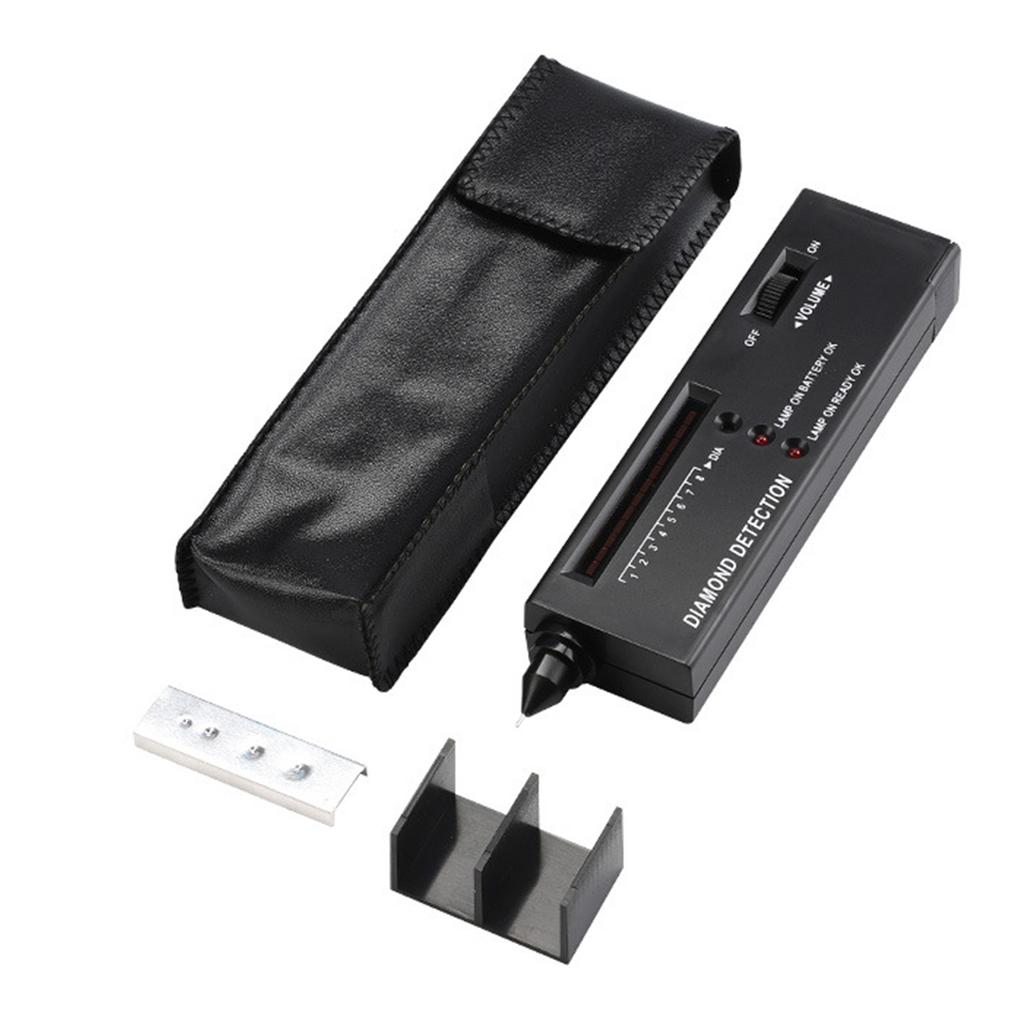 Портативная ручка для проверки бриллиантов Ручка-дискриминатор бриллиантов Текстура ABS для начинающих и опытных ювелиров со светодиодным дисплеем