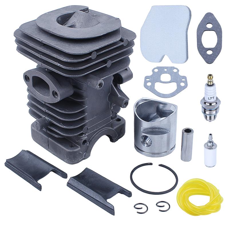 39mm Cylinder Piston Bearing Kit For Husqvarna 240 236 235 236E 240E Chainsaw 545050417 Carb Muffler Gasket Air Fuel Filter Line