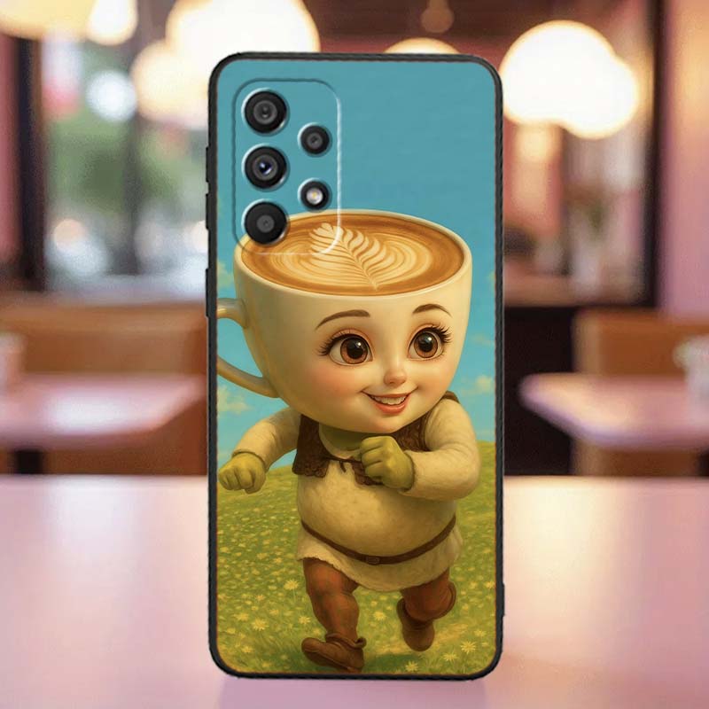 Чехол Tung Tung Tung Sahur Pattern для Samsung A41 A35 A34 A33 A32 A25 A24 A23 A21s A06 A05 A04 A03 Note 10 20 Ultra 5G Черный