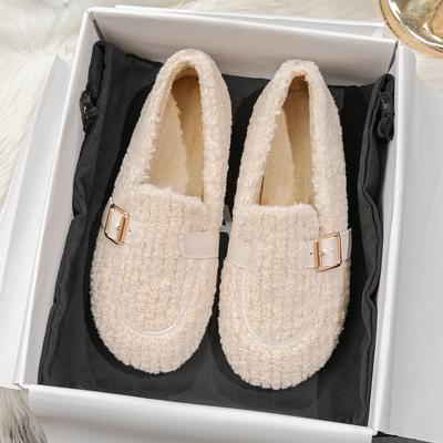 2023 зимняя женская мягкая обувь для отдыха на открытом воздухе Теплые зимние сапоги Мэри Джейн на плоской подошве Женские повседневные туфли-лодочки Большие размеры 41-43