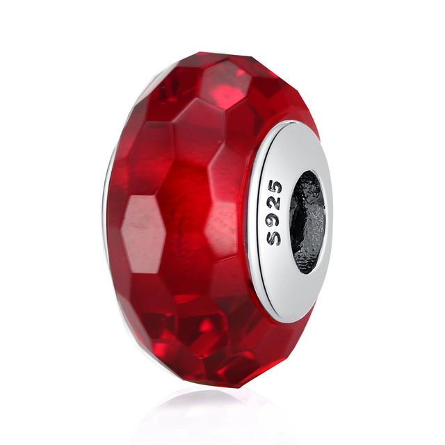 2023 Новый Оригинальный 100% Стерлингового Серебра 925 пробы Стеклянные Бусины Дерево Камень Муранский Цветок Подвески Подходит Браслет Diy Женские Ювелирные Изделия