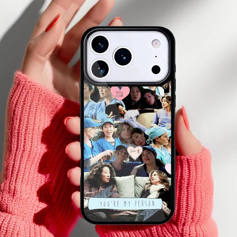 Greys Anatomy Collage Phone Case for iPhone 17 16 15 14 13 Pro Max Back Cover for 12 11 Pro Coque